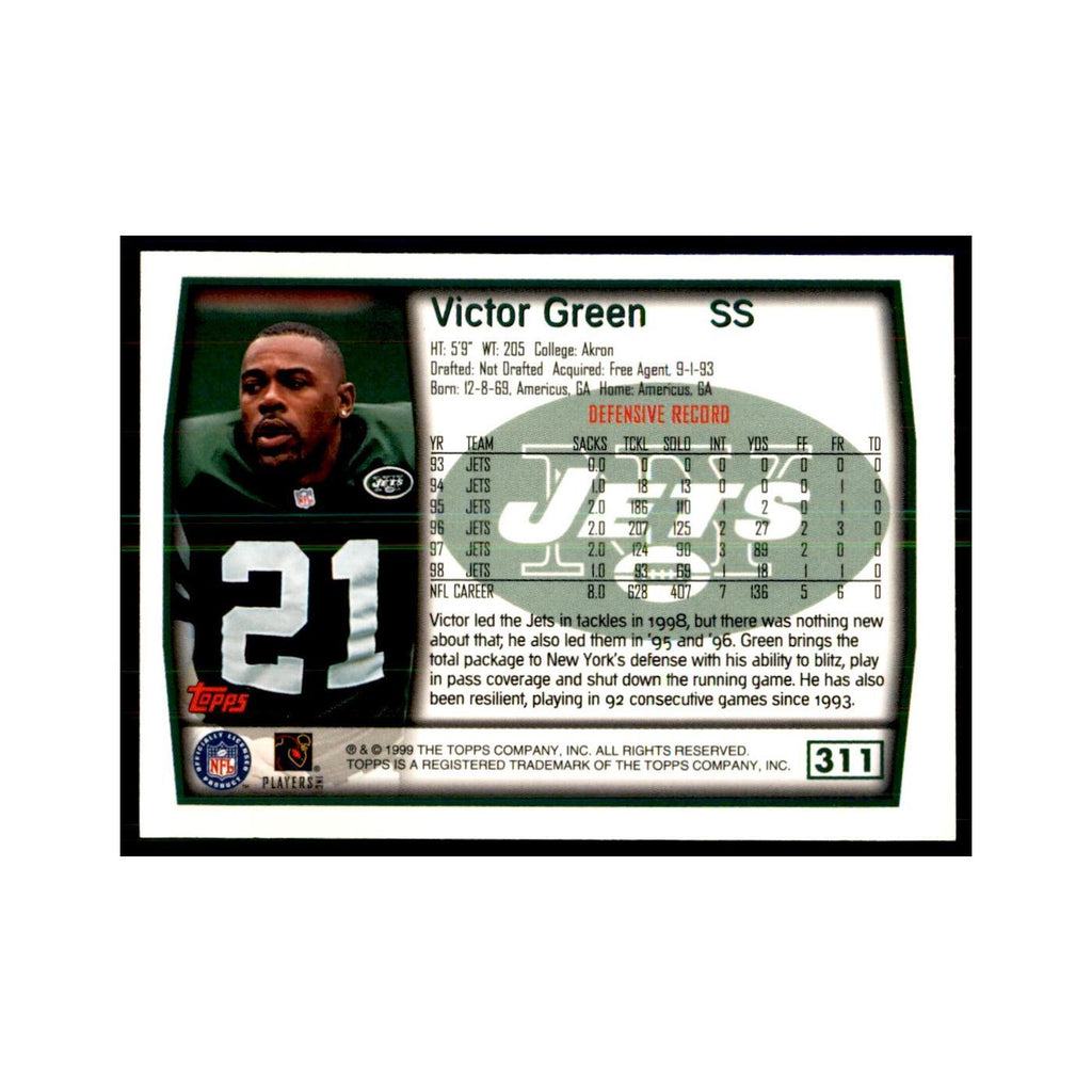 Victor Green 1999 Topps #311 Football Cards Football Card NM