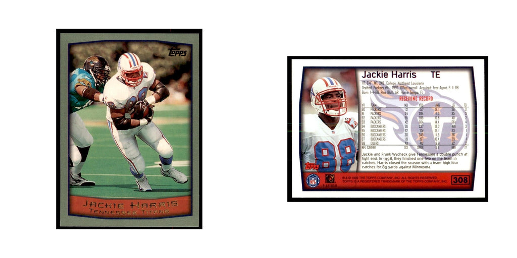 Jackie Harris 1999 Topps #308 Football Cards Football Card NM