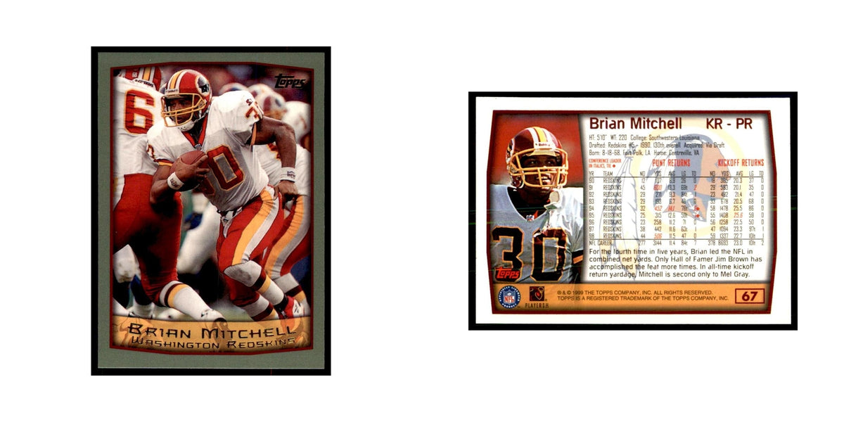 Brian Mitchell 1999 Topps #67 Football Cards Football Card NM