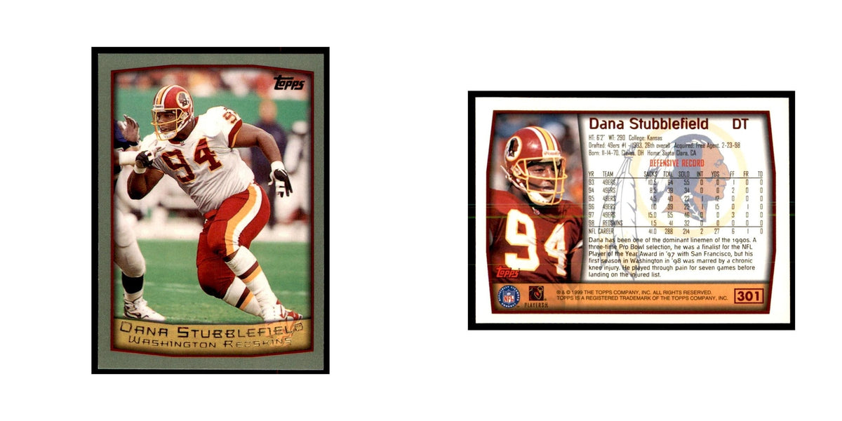 Dana Stubblefield 1999 Topps #301 Football Cards Football Card NM