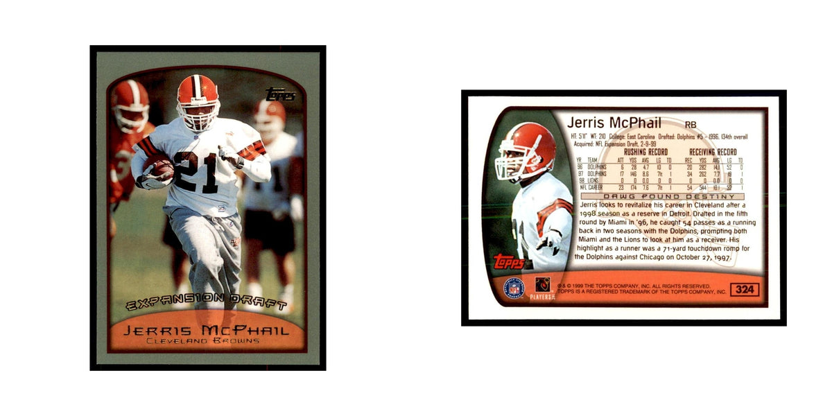 Jerris McPhail 1999 Topps #324 Football Cards Football Card NM