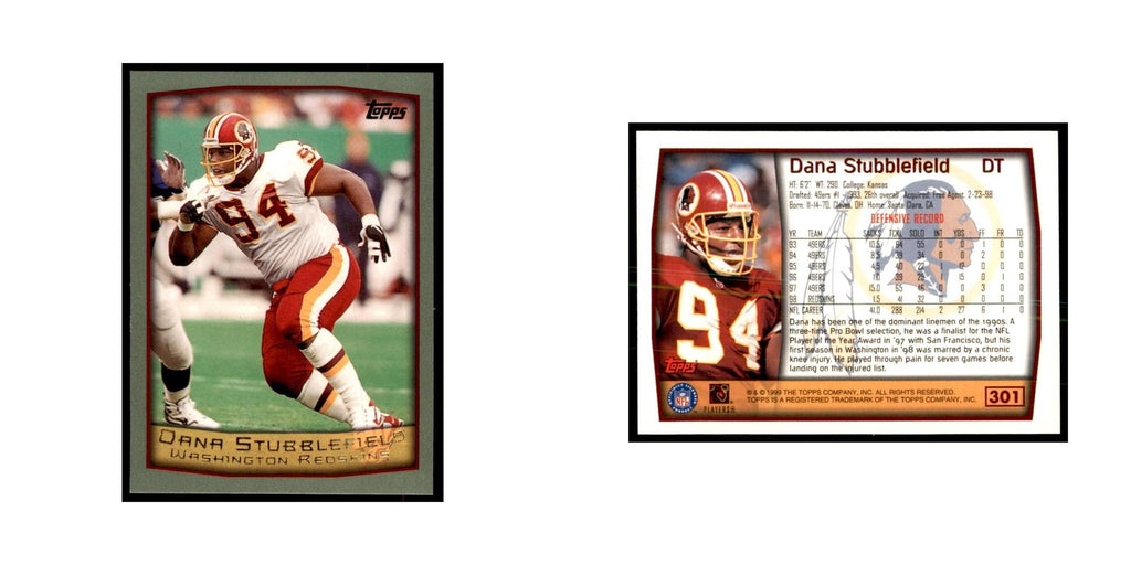 Dana Stubblefield 1999 Topps #301 Football Cards Football Card NM