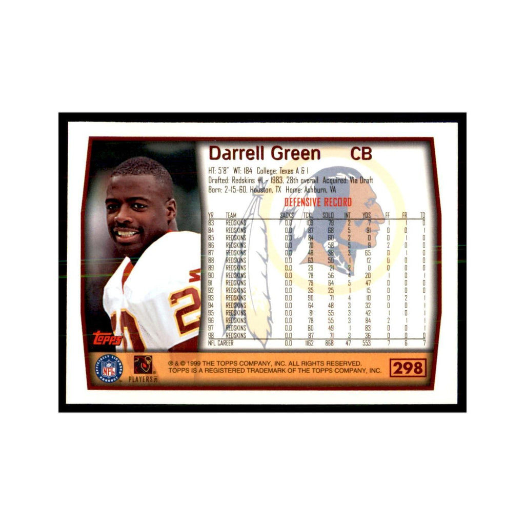 Darrell Green 1999 Topps #298 Football Cards Football Card NM