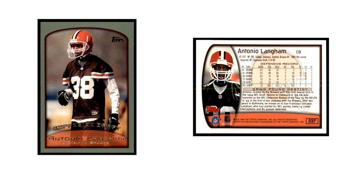 Antonio Langham 1999 Topps #327 Football Cards Football Card NM