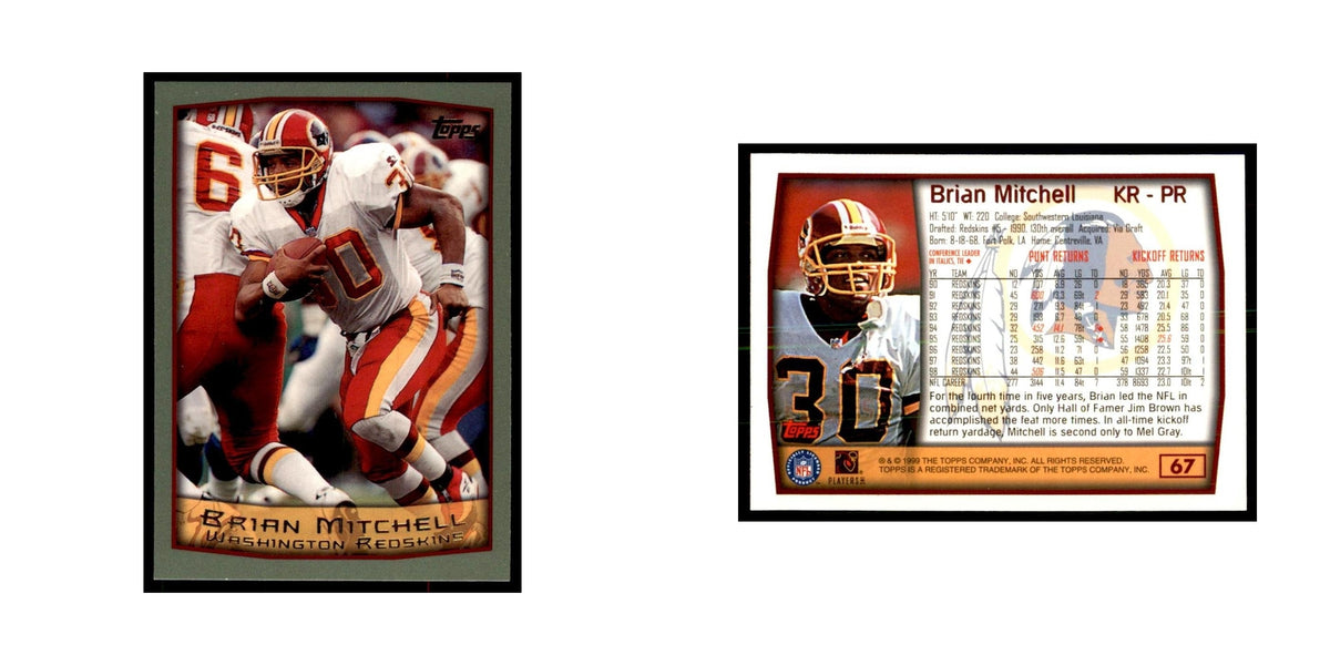 Brian Mitchell 1999 Topps #67 Football Cards Football Card NM