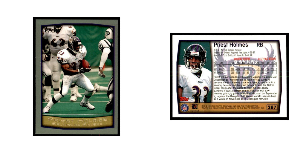 Priest Holmes 1999 Topps #287 Football Cards Football Card NM