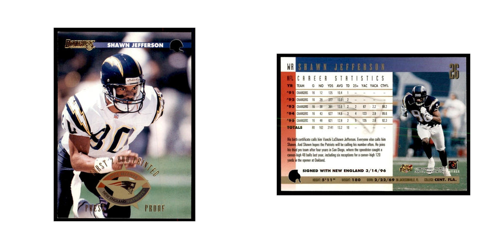 Shawn Jefferson 1996 Donruss #26 Football Cards Football Card NM