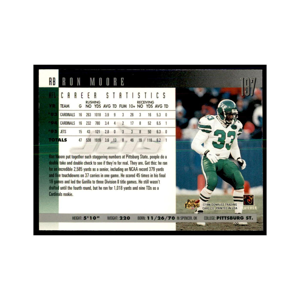 Ronald Moore 1996 Donruss #197 Football Cards Football Card NM