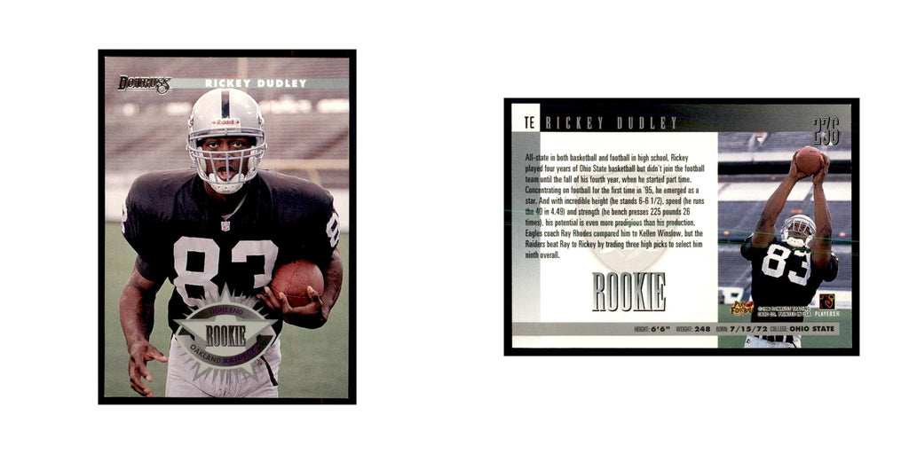 Rickey Dudley Rookie 1996 Donruss #236 Football Cards Football Card NM