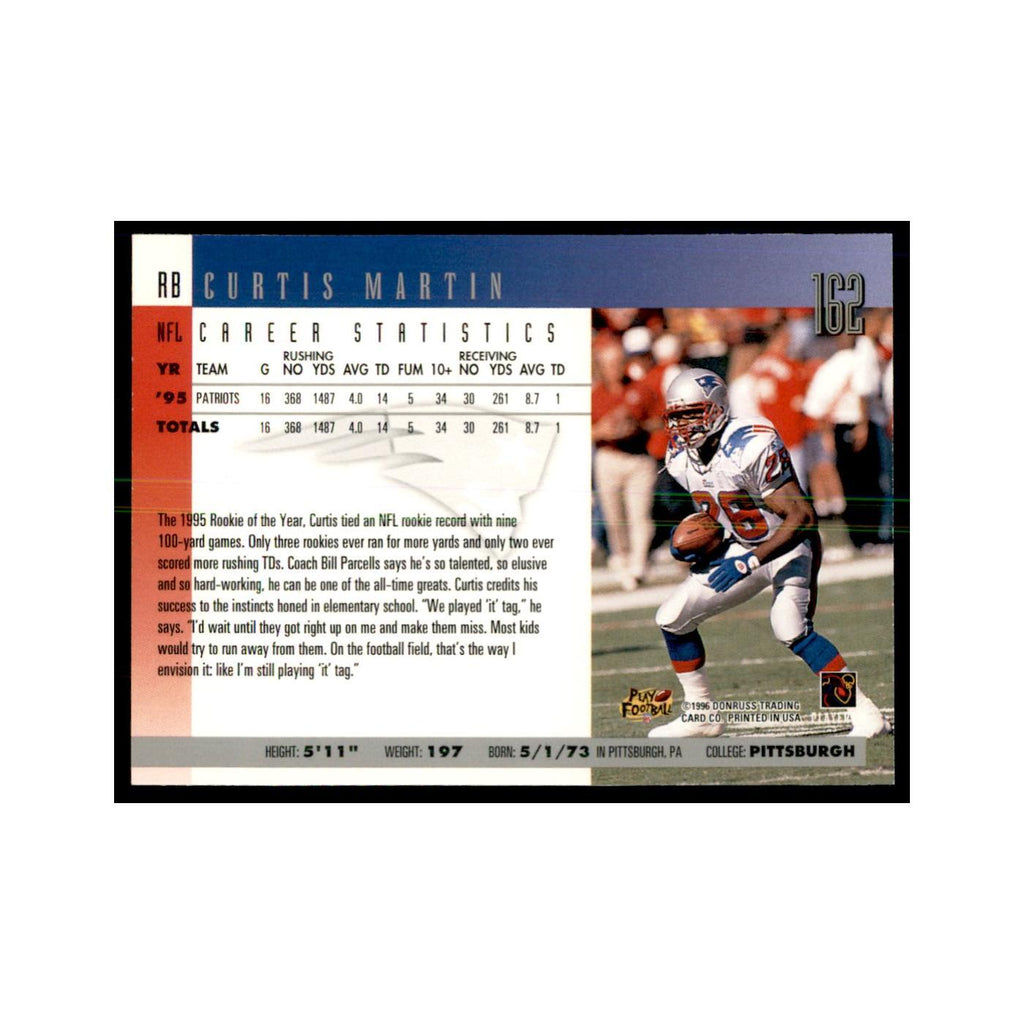 Curtis Martin 1996 Donruss #162 Football Cards Football Card NM
