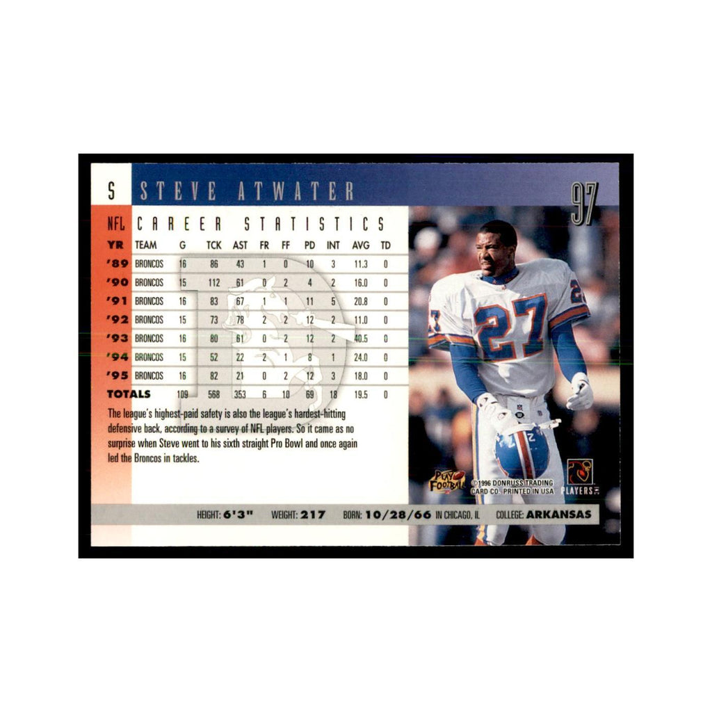 Steve Atwater 1996 Donruss #97 Football Cards Football Card NM