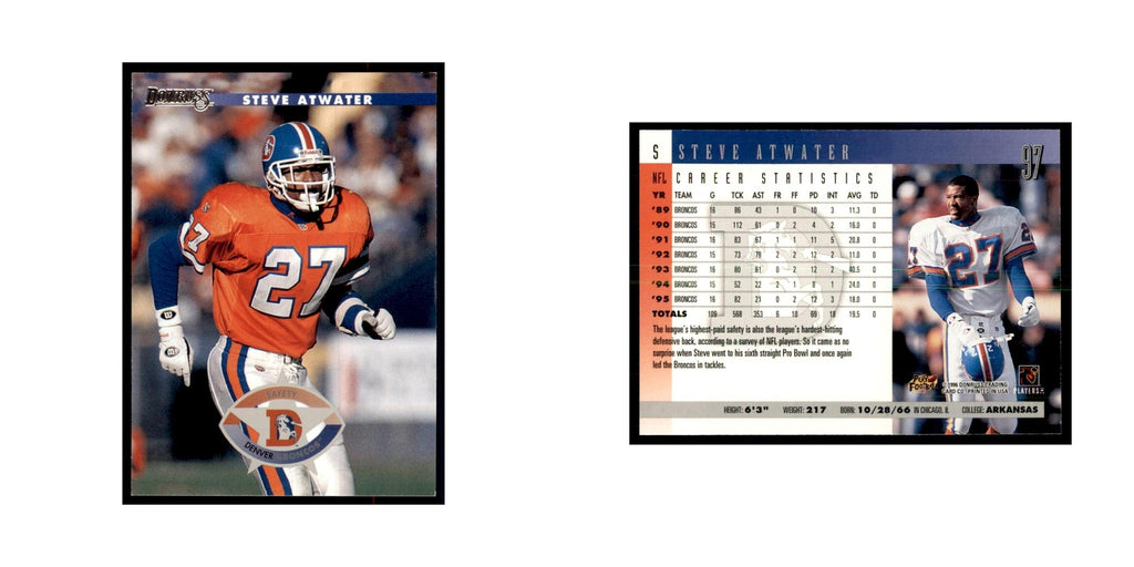 Steve Atwater 1996 Donruss #97 Football Cards Football Card NM