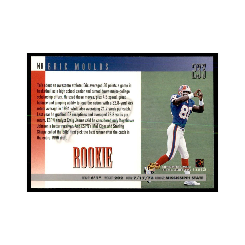 Eric Moulds Rookie 1996 Donruss #233 Football Cards Football Card NM