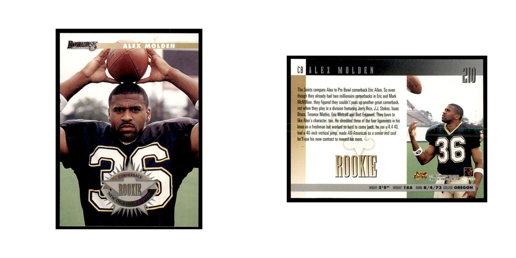 Alex Molden Rookie 1996 Donruss #210 Football Cards Football Card NM