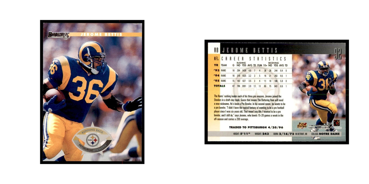 Jerome Bettis 1996 Donruss #92 Football Cards Football Card NM