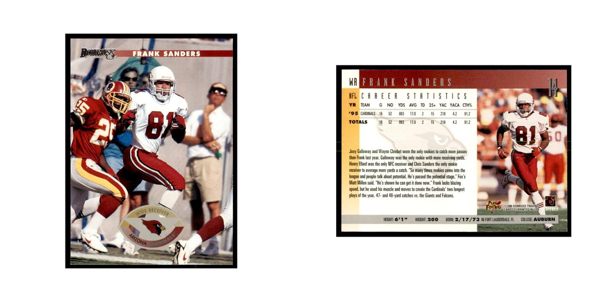 Frank Sanders 1996 Donruss #14 Football Cards Football Card NM