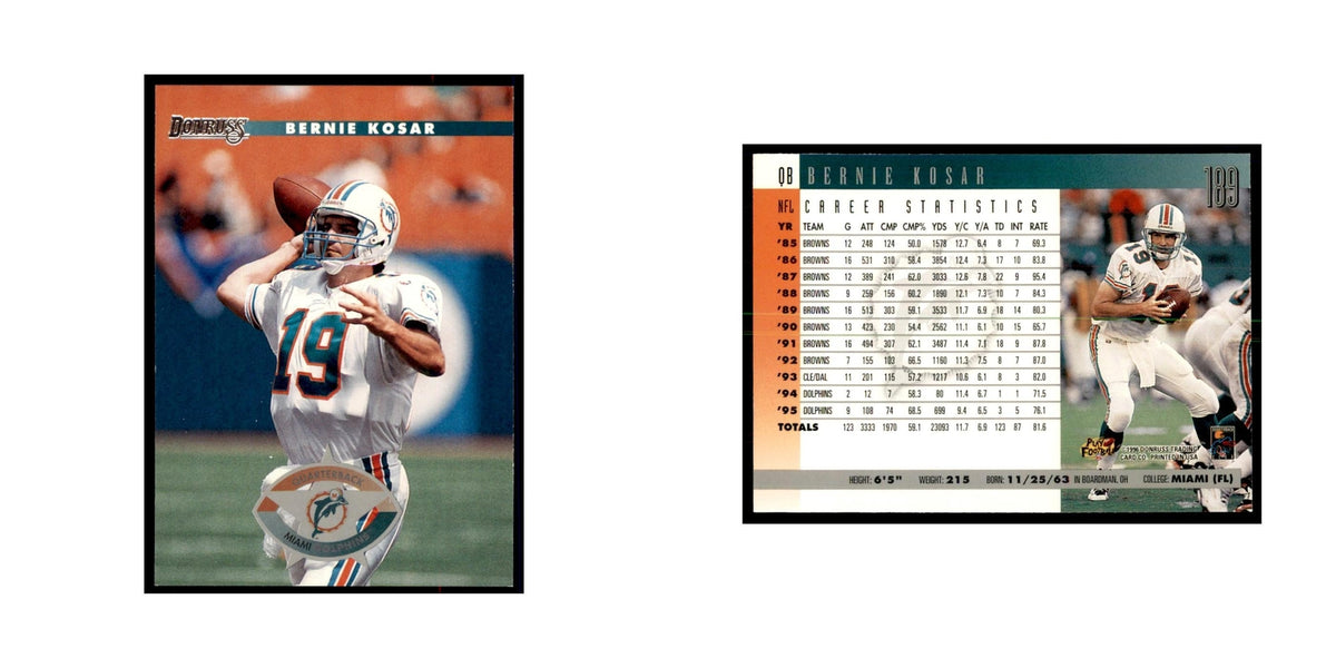 Bernie Kosar 1996 Donruss #189 Football Cards Football Card NM
