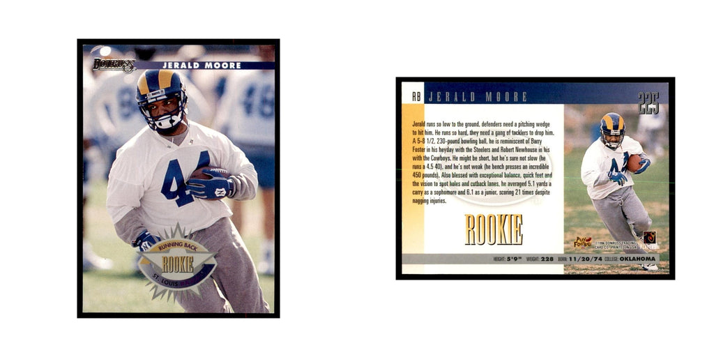 Jerald Moore Rookie 1996 Donruss #225 Football Cards Football Card NM