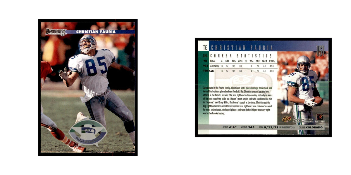 Christian Fauria 1996 Donruss #151 Football Cards Football Card NM