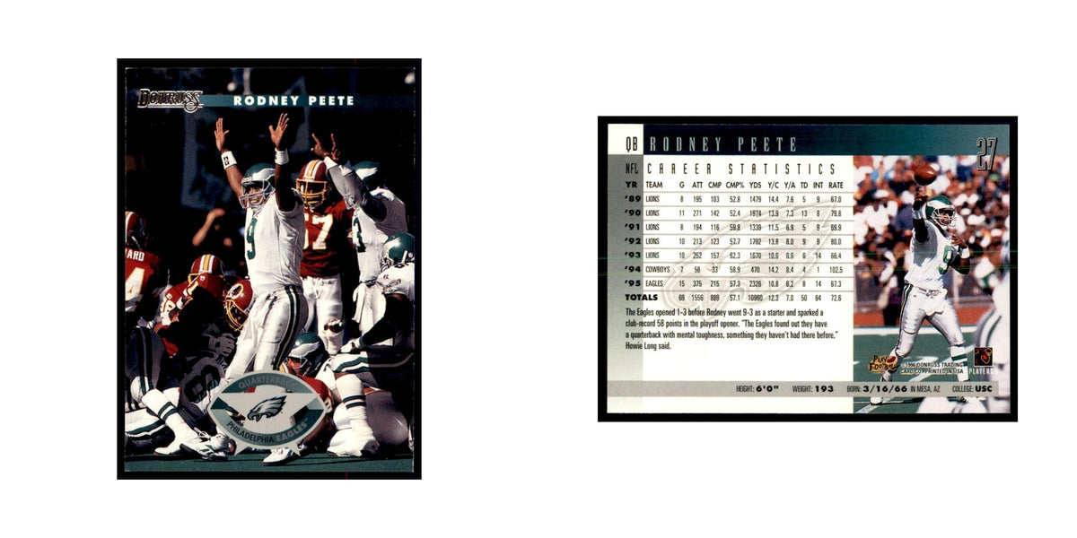 Rodney Peete 1996 Donruss #27 Football Cards Football Card NM