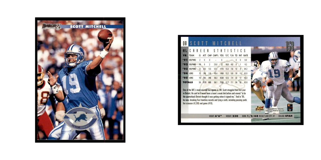Scott Mitchell 1996 Donruss #158 Football Cards Football Card NM