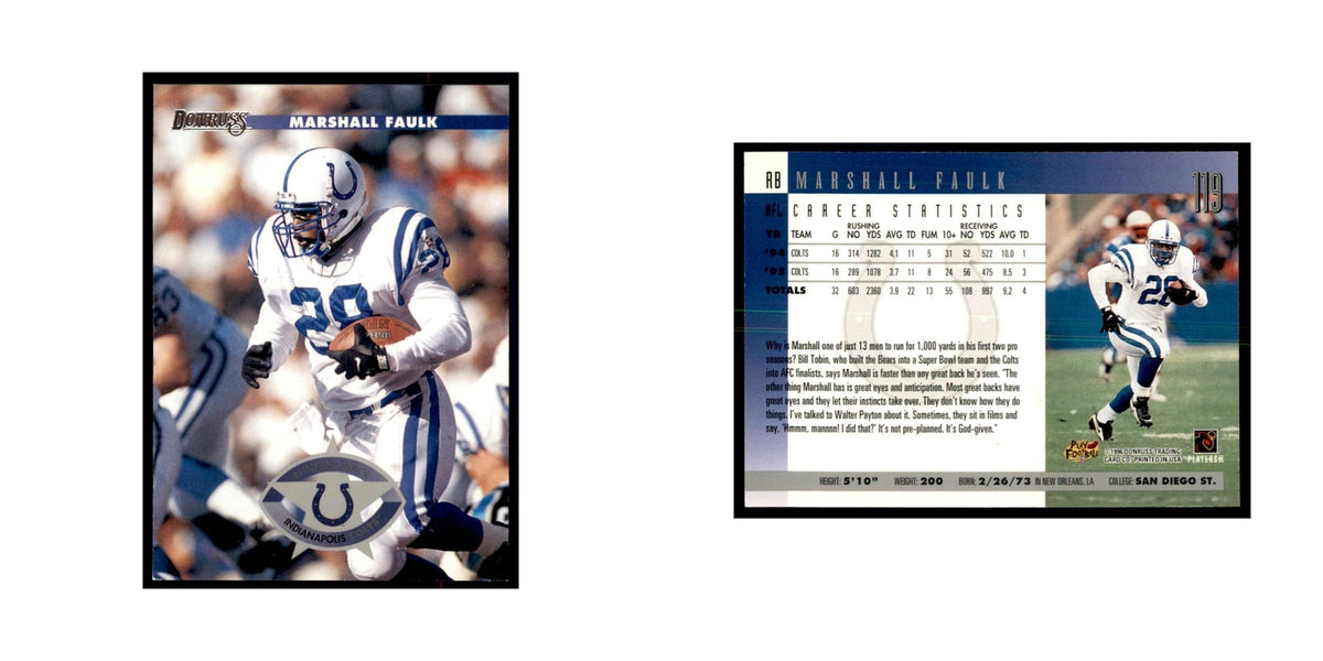 Marshall Faulk 1996 Donruss #119 Football Cards Football Card NM