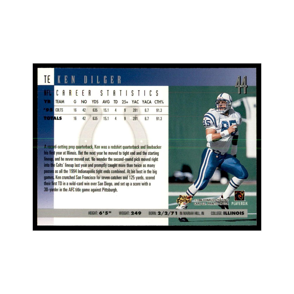 Ken Dilger 1996 Donruss #44 Football Cards Football Card NM