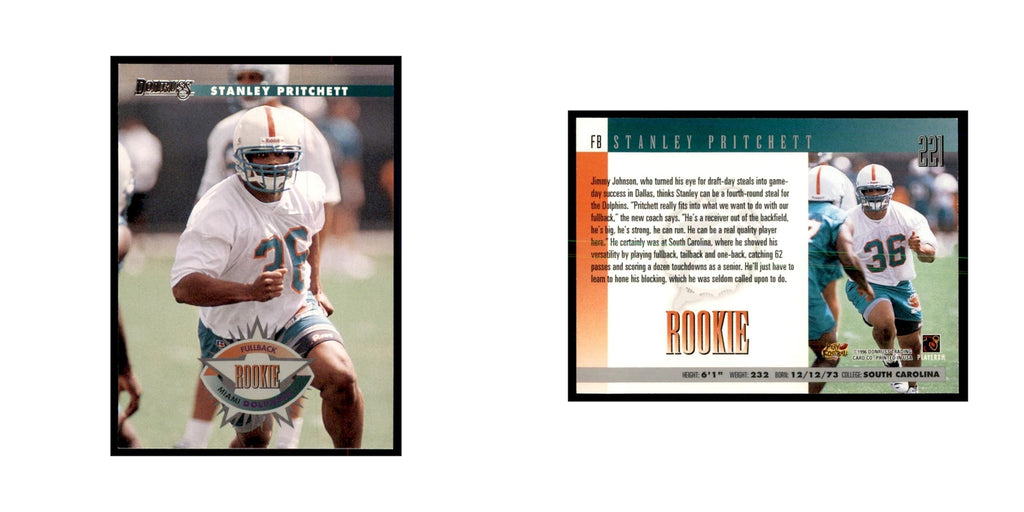 Stanley Pritchett Rookie 1996 Donruss #221 Football Cards Football Card NM