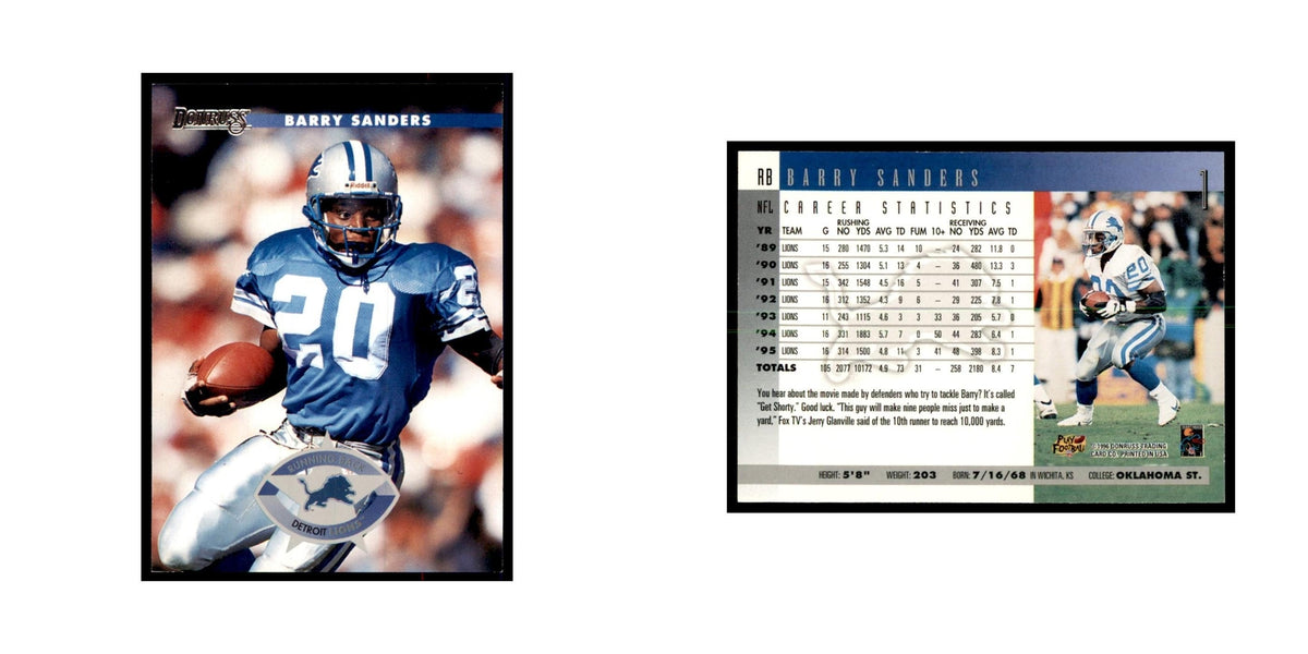 Barry Sanders 1996 Donruss #1 Football Cards Football Card NM