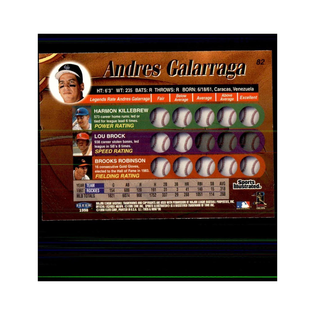 Andres Galarraga 1998 Fleer #82 Baseball Cards Baseball Card NM