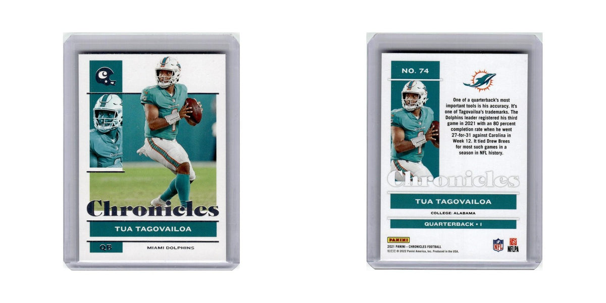Tua Tagovailoa 2021 Panini Chronicles #74 Miami Dolphins Football Card NM