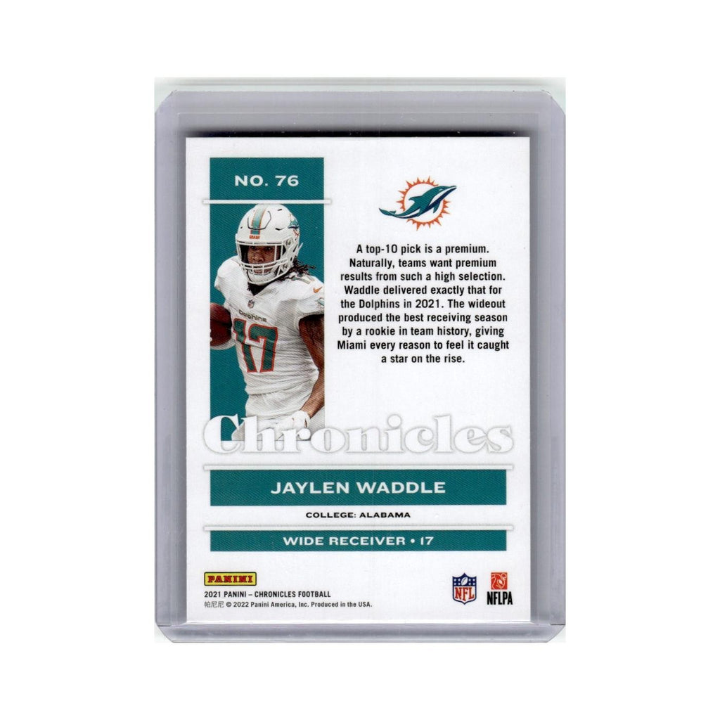 Jaylen Waddle Rookie 2021 Panini Chronicles #76 Miami Dolphins Football Card NM