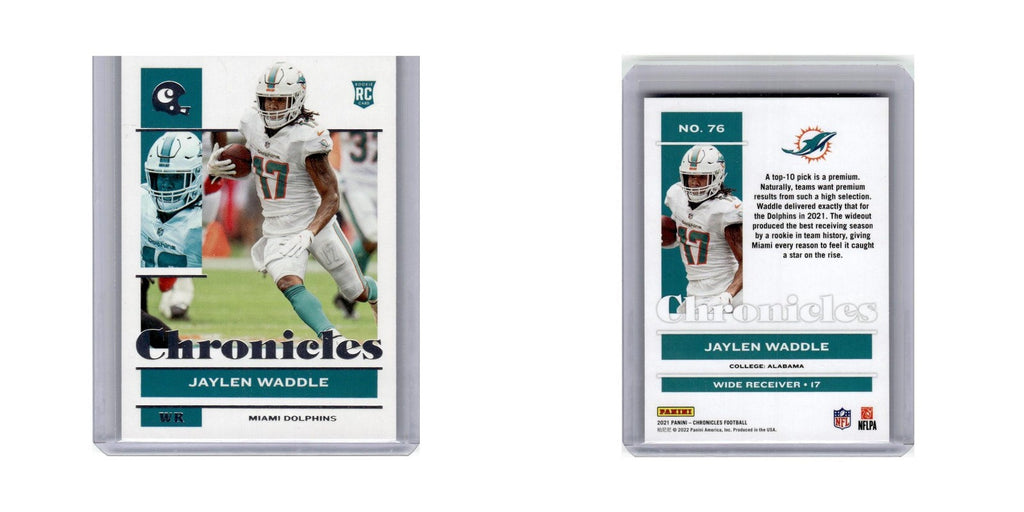 Jaylen Waddle Rookie 2021 Panini Chronicles #76 Miami Dolphins Football Card NM