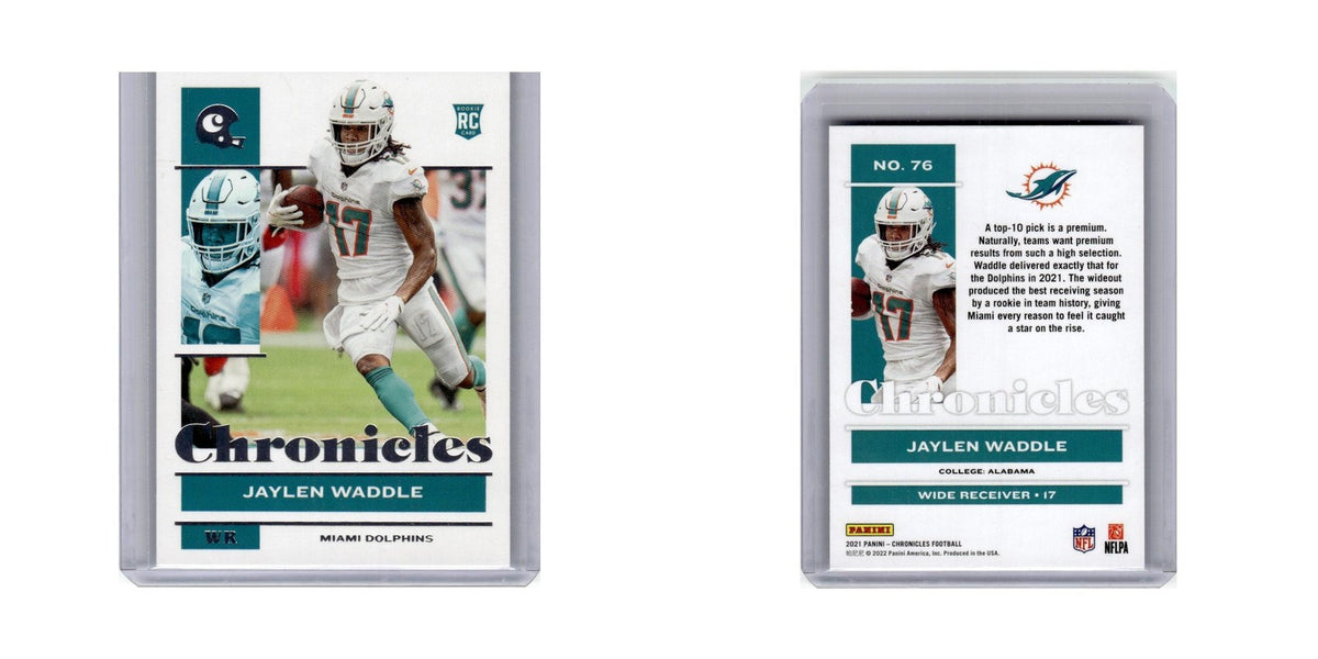 Jaylen Waddle Rookie 2021 Panini Chronicles #76 Miami Dolphins Football Card NM