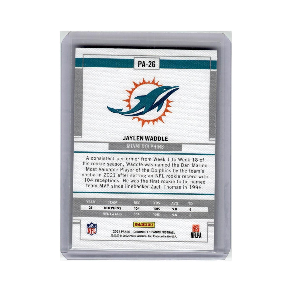 Jaylen Waddle Rookie 2021 Panini Chronicles #PA-26 Miami Dolphins NM