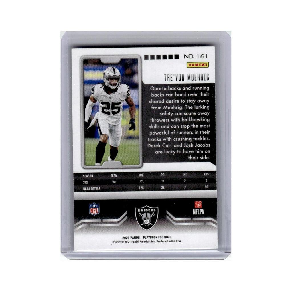 Tre'von Moehrig Rookie 2021 Panini Playbook #161 Las Vegas Raiders NM