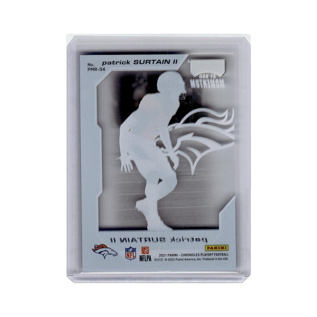 Patrick Surtain II 2021 Panini Chronicles Playoff Momentum Rookies #PMR-34 NM