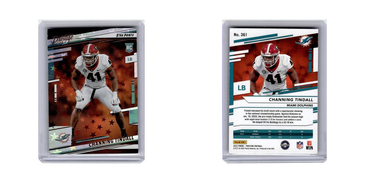 Channing Tindall Rookie 2022 Panini Prestige Xtra Points #361 Miami Dolphins NM