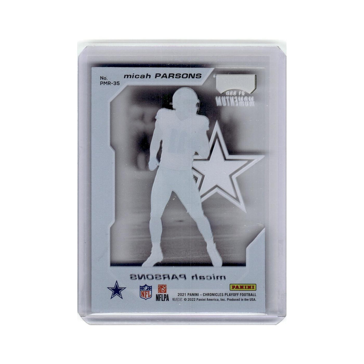 Micah Parsons 2021 Panini Chronicles Playoff Momentum Rookies #PMR-35 Cowboys NM