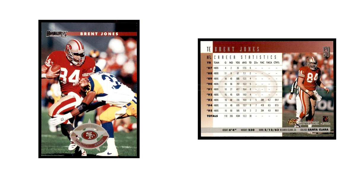 Brent Jones 1996 Donruss #58 Football Cards Football Card NM