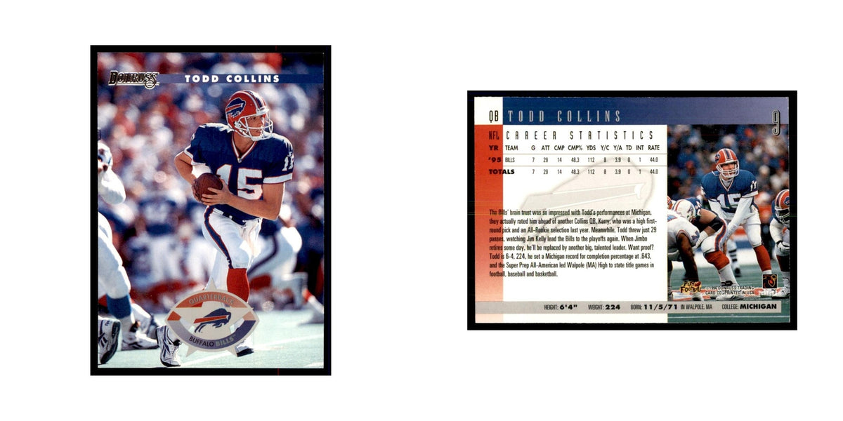 Todd Collins 1996 Donruss #9 Football Cards Football Card NM