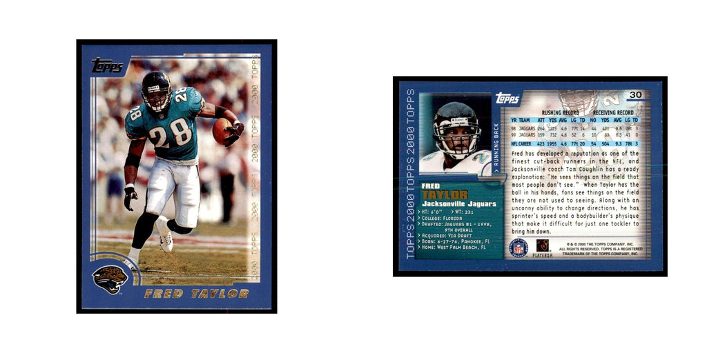 Fred Taylor 2000 Topps #30 Football Cards Football Card NM