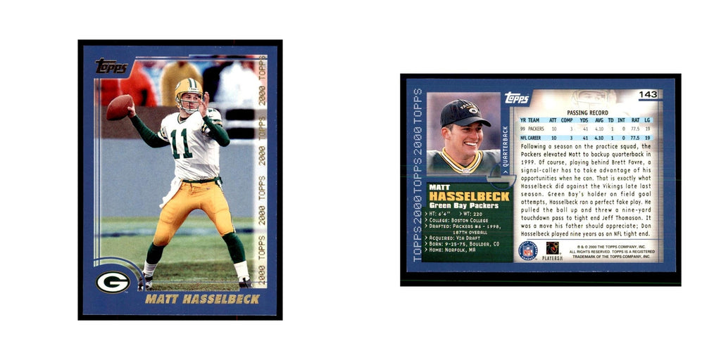 Matt Hasselbeck 2000 Topps #143 Football Cards Football Card NM