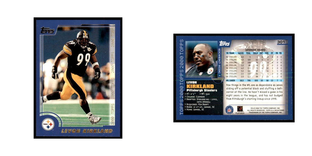 Levon Kirkland 2000 Topps #301 Football Cards Football Card NM