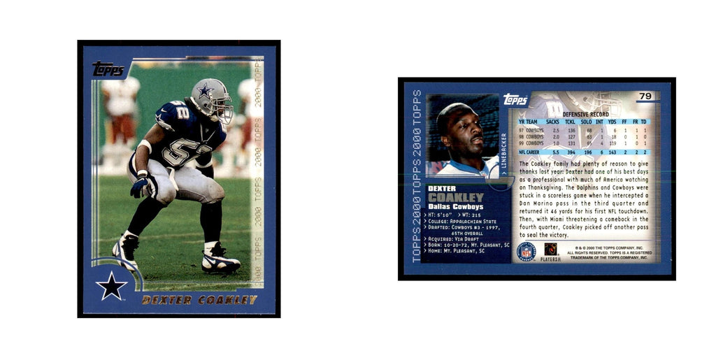 Dexter Coakley 2000 Topps #79 Football Cards Football Card NM