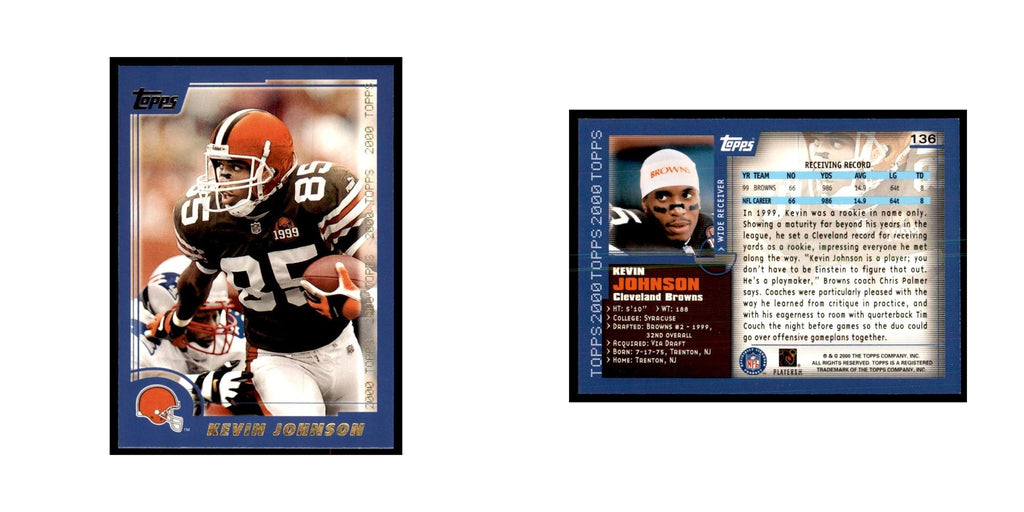 Kevin Johnson 2000 Topps #136 Football Cards Football Card NM