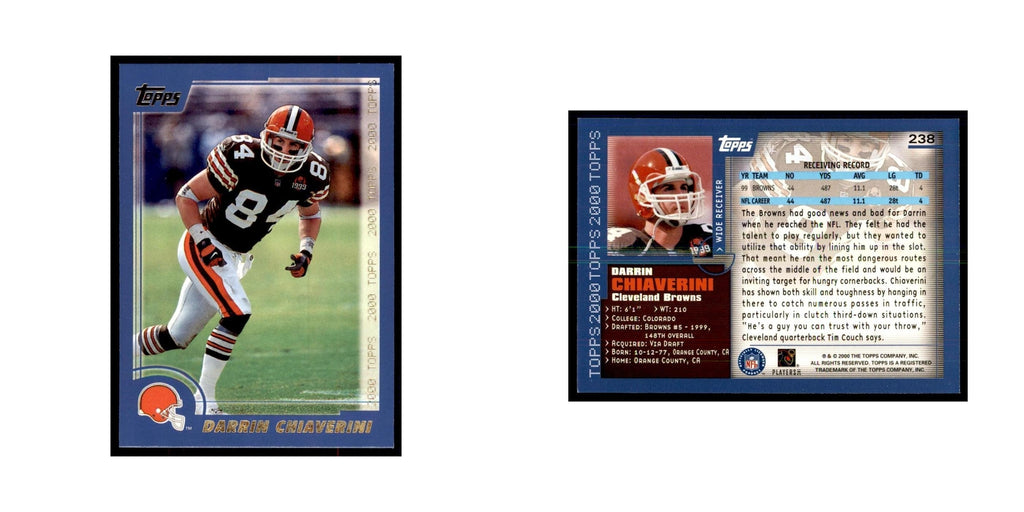 Darrin Chiaverini 2000 Topps #238 Football Cards Football Card NM
