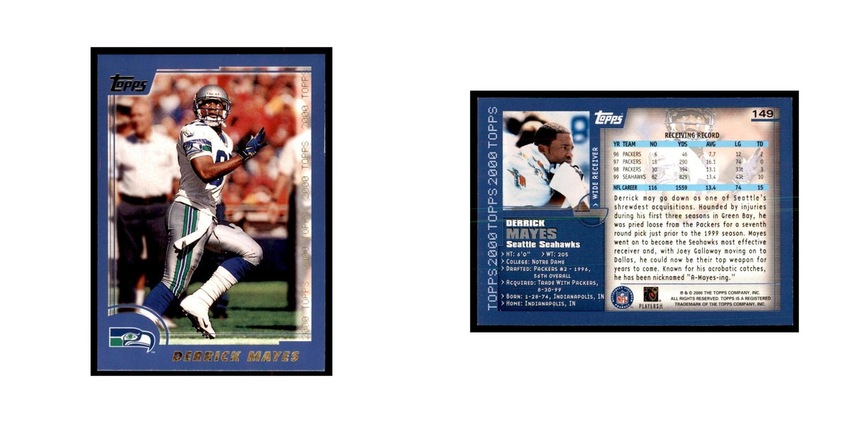 Derrick Mayes 2000 Topps #149 Football Cards Football Card NM