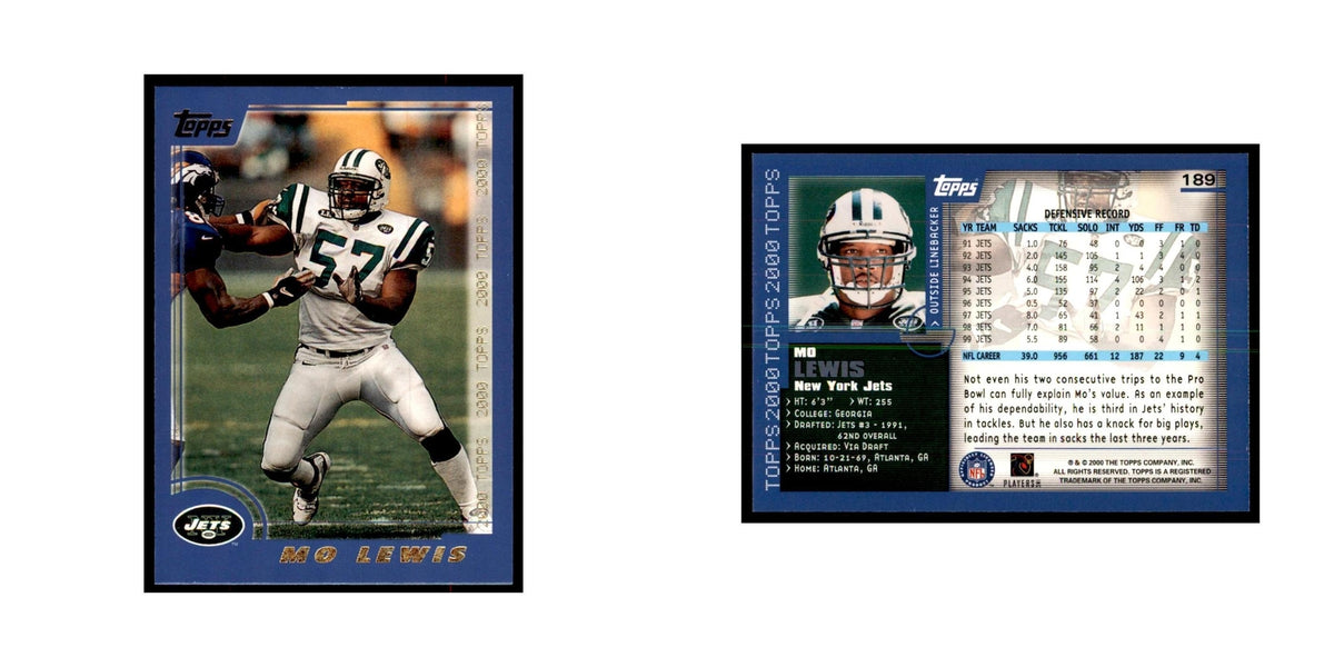 Mo Lewis 2000 Topps #189 Football Cards Football Card NM