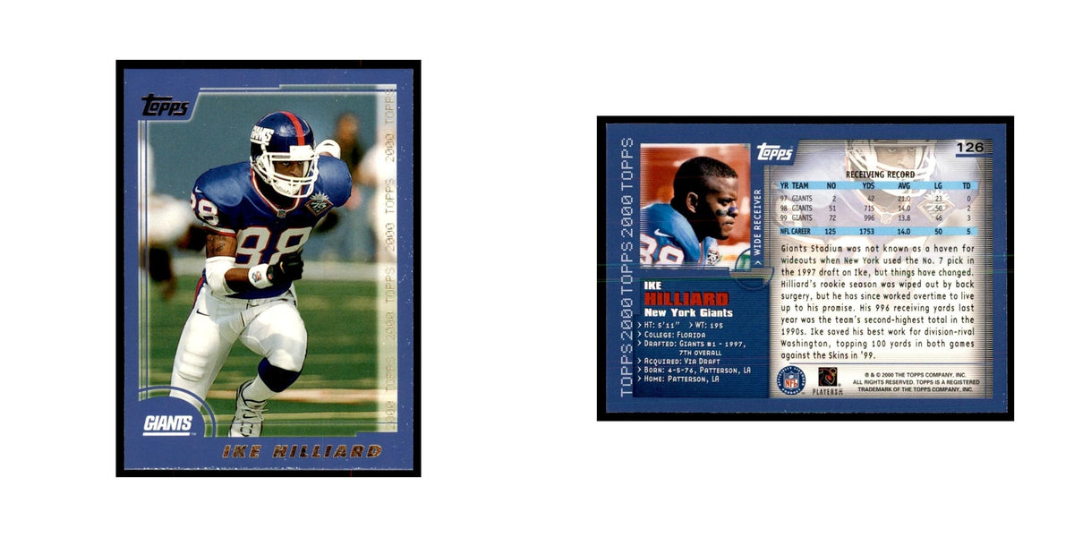 Ike Hilliard 2000 Topps #126 Football Cards Football Card NM